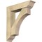 Ekena Millwork Westlake Traditional Rough Sawn Bracket w/ Offset Brace, Douglas Fir, 8"W x 34"D x 38"H BKT0806X34X38WTL01RDF - alternate 1